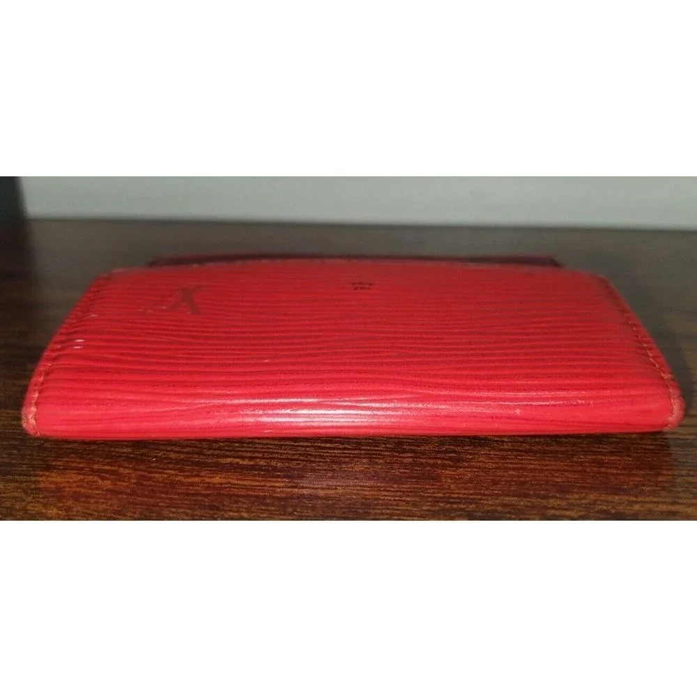Louis Vuitton Epi Leather Card Holder Castilian‎ Red Vintage Wallet Spain M63587
